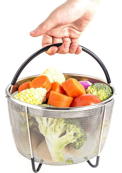 Siyah Stil Instant Pot Aksesuarları Için 6 Qt Paslanmaz Çelik Buhar Tenceresi Sepeti (Yurt Dışından)