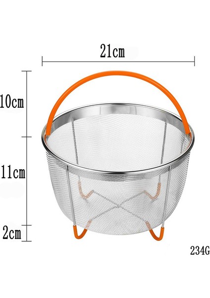 Siyah Stil Instant Pot Aksesuarları Için 6 Qt Paslanmaz Çelik Buhar Tenceresi Sepeti (Yurt Dışından)