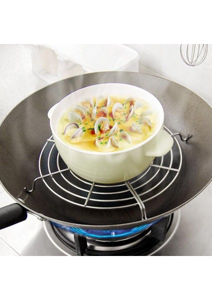 Daha Büyük Stil Yarım Daire Paslanmaz Çelik Buhar Rafı Tencere Tutucu Raflama Yalıtım Buhar Tepsisi Lekeli Yağ Rafı Pişirme Aracı (Yurt Dışından) modelleri