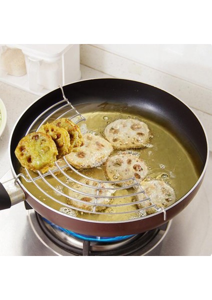 Daha Büyük Stil Yarım Daire Paslanmaz Çelik Buhar Rafı Tencere Tutucu Raflama Yalıtım Buhar Tepsisi Lekeli Yağ Rafı Pişirme Aracı (Yurt Dışından) fırsatları