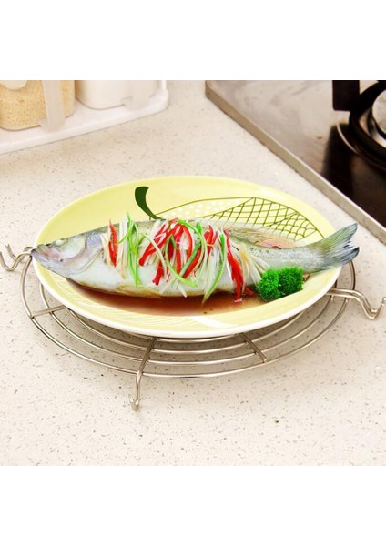 Daha Büyük Stil Yarım Daire Paslanmaz Çelik Buhar Rafı Tencere Tutucu Raflama Yalıtım Buhar Tepsisi Lekeli Yağ Rafı Pişirme Aracı (Yurt Dışından) indirimleri