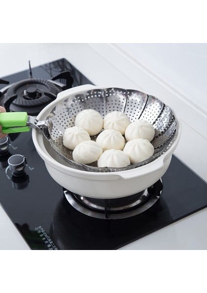 L Tarzı Paslanmaz Çelik Lotus Buhar Tepsisi Çok Fonksiyonlu Değiştirilebilir Meyve Tepsisi Katlanabilir Buhar Tepsisi Buhar Rafı (Yurt Dışından) fırsatları