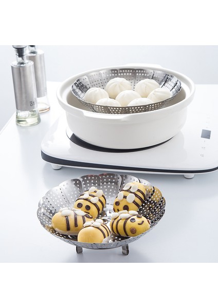 L Tarzı Paslanmaz Çelik Lotus Buhar Tepsisi Çok Fonksiyonlu Değiştirilebilir Meyve Tepsisi Katlanabilir Buhar Tepsisi Buhar Rafı (Yurt Dışından) indirimleri