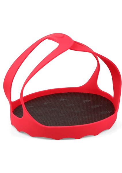Kırmızı Stil Silikon Baskı Tencere Askısı Buhar Tabağı Yemek Kalitesi Bakeware Askı Kaldırıcı Buharlı Yumurta Askısı (Yurt Dışından)