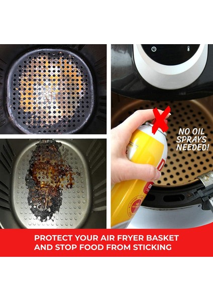No.7.5 Stili Yağ Matları Yeniden Kullanılabilir Hava Fritözü Silikon Aksesuarlar Liners Kare Fırın Matı Hava Fritözü Liner Mat Silikon Mat Hamur Işleri Araçları (Yurt Dışından)