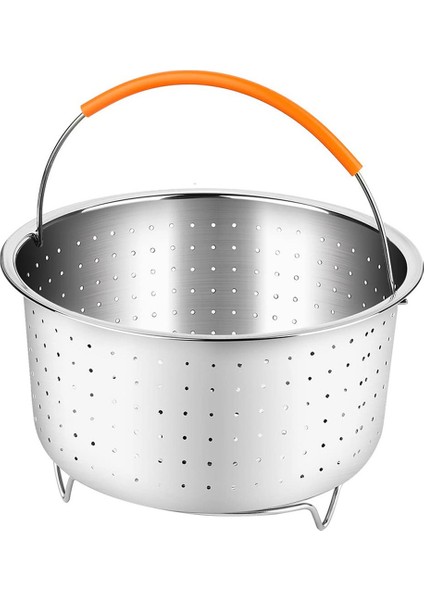 8qt Stili 304 Paslanmaz Çelik Pilav Pişirme Buhar Sepeti Kuart Basınçlı Tencere Anti-Yakıcı Buharlı Multipurpose Meyve Temiz Sepeti (Yurt Dışından)