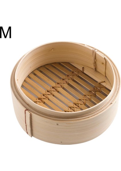 20,4 cm Kafes Stili Çin Bambu Buharlı Steamer Buharlı Ekmek Dim Sum Pirinç Ev Mutfak Taro Mantısı Steamer Rafı Buhar Tepsi Pişirme Kapları Kapak ile (Yurt Dışından)