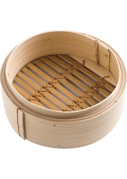 20,4 cm Kafes Stili Çin Bambu Buharlı Steamer Buharlı Ekmek Dim Sum Pirinç Ev Mutfak Taro Mantısı Steamer Rafı Buhar Tepsi Pişirme Kapları Kapak ile (Yurt Dışından)