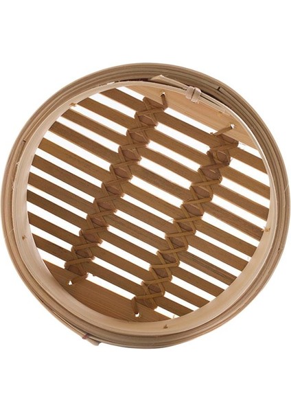 20,4 cm Kafes Stili Çin Bambu Buharlı Steamer Buharlı Ekmek Dim Sum Pirinç Ev Mutfak Taro Mantısı Steamer Rafı Buhar Tepsi Pişirme Kapları Kapak ile (Yurt Dışından)