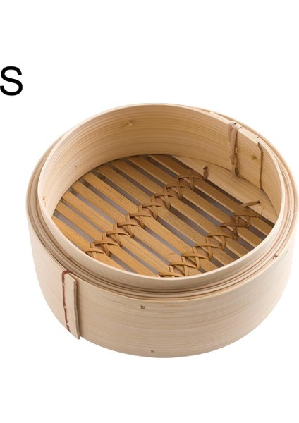 17,8 cm Kafes Stili Çin Bambu Buharlı Steamer Buharlı Ekmek Dim Sum Pirinç Ev Mutfak Taro Mantısı Steamer Rafı Buhar Tepsi Pişirme Kapları Kapak ile (Yurt Dışından)