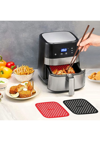 Gri Tarzı Hava Fritözü Için Silikon Fritöz Sepeti Liner Mat Gıda Sınıfı Non-Stick 7.5 ~ 9 Inç Hava Fritözü Buharlı Pişiriciler Mutfak Aksesuarları (Yurt Dışından)