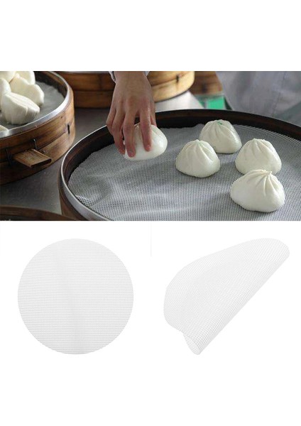 20CM Tarzı 1 Adet Yapışmaz Buhar Mat Dim Sum Aracı Gıda Sınıfı Silikon Mutfak Buharlı Tabak Altı Mat Pişirme Aksesuarları Ekolojik Dostu Pişirme Ekipmanı (Yurt Dışından)