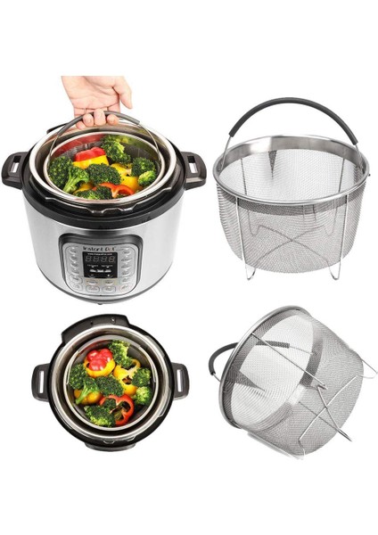 Siyah Stil Instant Pot 6qt Için Buhar Sepeti Paslanmaz Çelik Tel Buharlı Sebze Pişirme Aksesuarları (Yurt Dışından) fiyatları