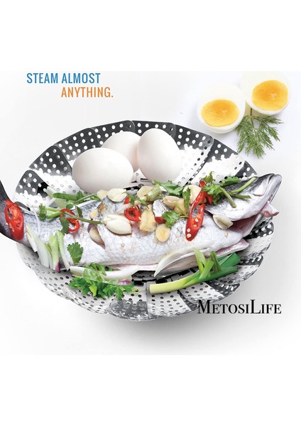 Küçük Stil Çeşitli Boyut Tencereye Uyan Genişletilebilir Paslanmaz Çelik Buhar Sepeti Instant Pot Aksesuarları Için Yiyecek ve Sebze (Yurt Dışından)
