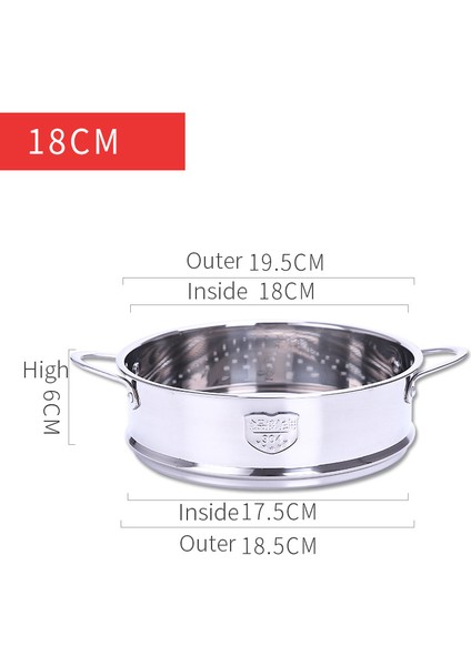 18CM Tarzı Keelorn 16CM 18CM 20CM Paslanmaz Çelik Kalın Çift Kulaklı Buharlı Tencere Çok Katmanlı Tencere Mutfak Araçları (Yurt Dışından)