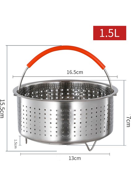 1.5l Tarzı 1.l Instant Tencere Için 304 Paslanmaz Çelik Buhar Sepeti Instant Pot Aksesuarları (Yurt Dışından)