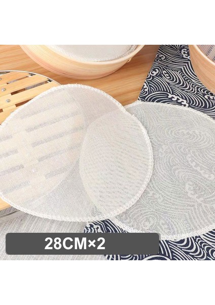 28CM 2 Adet Stil Buharlı Izgara Temizleme Buhar Sepeti Bez Pişirme Eşyası Gadget (Yurt Dışından)