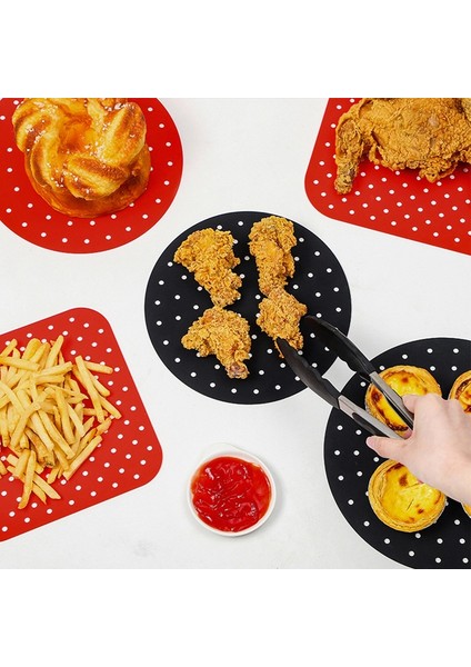 No.3 Tarzı Hava Fritözü Kâğıt Yerine Geçen Yeniden Kullanılabilir Silikon Kaymaz Yuvarlak Hava Fritözü Matı Anti-Yapışkan Buhar Sepeti Matı Pişirme Mutfak Aracı (Yurt Dışından) fırsatları