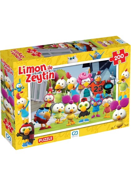 Limon ile Zeytin Lisanslı 200 Parça 33X48CM Çocuk Puzzle Yapboz Serisi