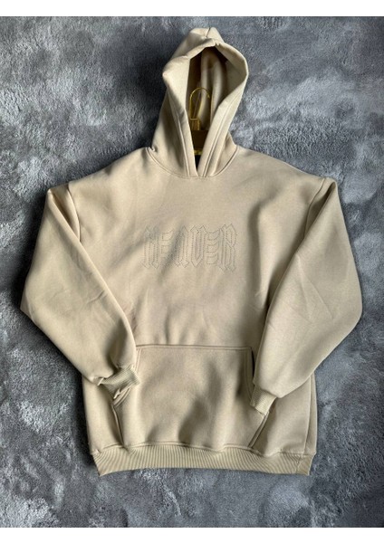 Taşlı Oversize Unisex Sweatshirt