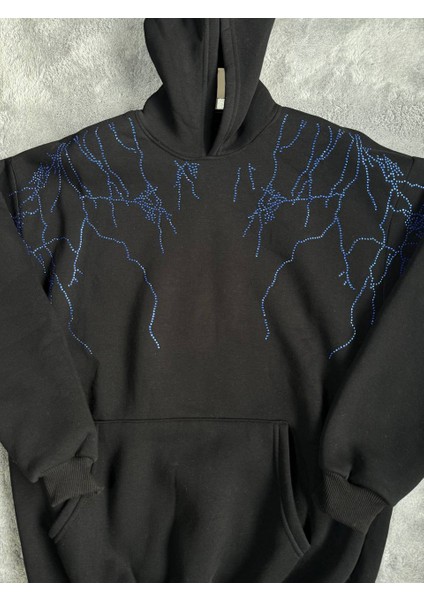 Taşlı Oversize Unisex Sweatshirt