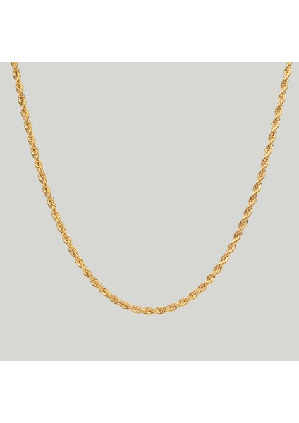 Çelik Kadın Kolye, Burgu Model Zincir, Gold Renk, NO:170 modelleri