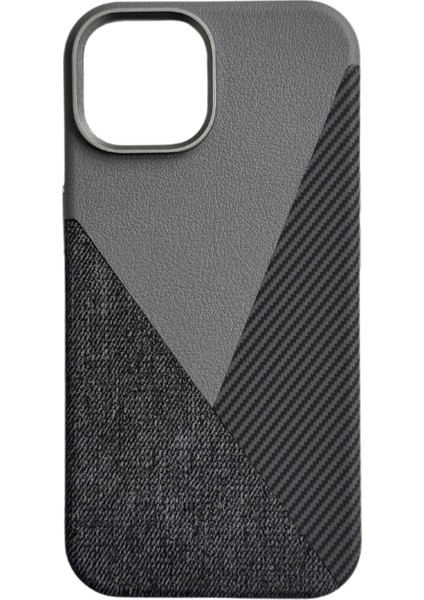 iPhone 16 Pro Max Uyumlu Craft Serisi Deri Karbon ve Kumaş Tasarımlı Lüks Premium Telefon Kılıfı