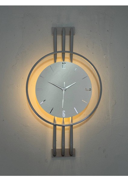 Iskandinav Tarzı Duvar Saati, Işıklı, Ahşap Merkez, Metal Pil Ile Çalışan - 40-75 cm fiyatları