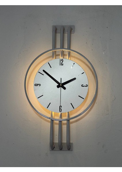 Iskandinav Tarzı Duvar Saati, Işıklı, Ahşap Merkez, Metal Pil Ile Çalışan - 40-75 cm fiyatları