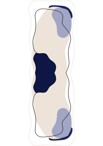 Dijital Baskılı Kaymaz Taban Yıkanabilir Lazer Kesim Üçlü Yatak Odası Takımı, Yo-Lazer-32-Lacivert, modelleri