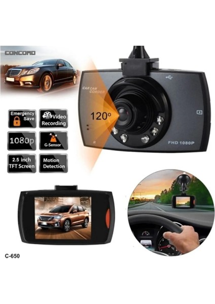 Tky Full Hd Araç - Oto Yol Kayıt Kamerası Gece Görüşlü