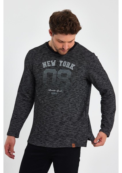 Baskılı Yanı Yırtmaçlı Sweatshirt (E23-75101) modelleri