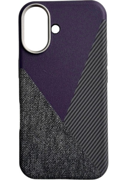 iPhone 16 Plus Uyumlu Craft Serisi Deri Karbon ve Kumaş Tasarımlı Lüks Premium Telefon Kılıfı fiyatları