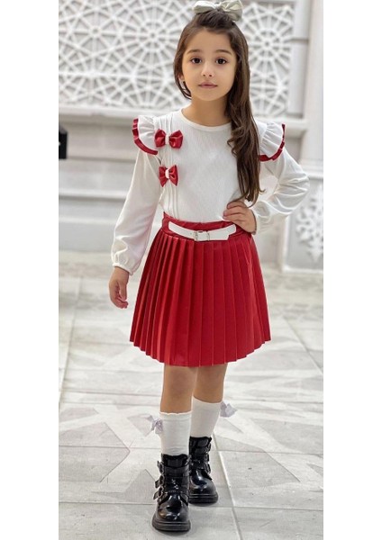 Deri Etekli Kız Çocuk Elbise fırsatları