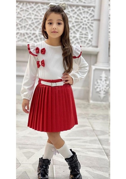 Deri Etekli Kız Çocuk Elbise fiyatları