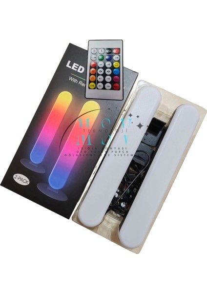 5 Volt USB Bağlantılı Sese Duyarlı Rgb Pixel Ir Kumanda ve Cep Telefonundan Bluetooth Kontrol Tv ve Bilgisayar Için 2 Li LED Bar