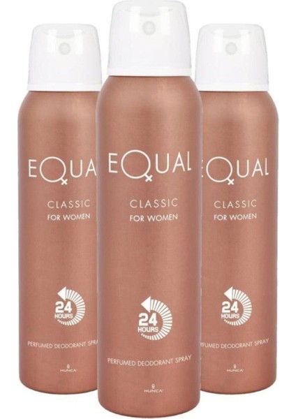 Classic Paraben Free 24H Sprey Kadın Deodorant 150 ml x 3 Adet