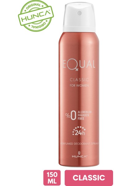 Classic Paraben Free 24H Sprey Kadın Deodorant 150 ml x 3 Adet