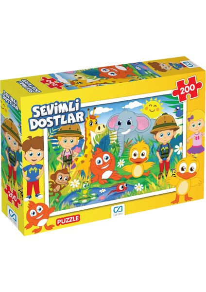 Sevimli Dostlar Lisanslı 200 Parça 33X48CM Çocuk Puzzle Yapboz Serisi