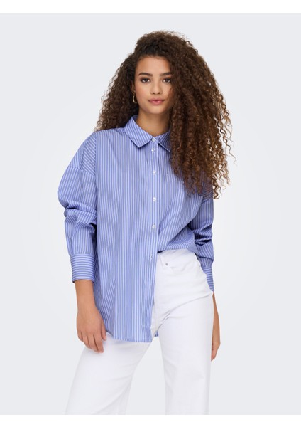 Kadın Regular Fit Düşük Omuz Gömlek - 15343842