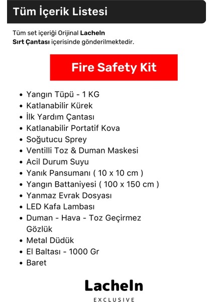 Orijinal Fire Safety Kit Tam Kapsamlı Hazır Yangın Tüpü & Battaniyesi Dahil Acil Durum Sırt Çantası Ev Tipi Için Seti ve Paketi Kiti Lch fırsatları