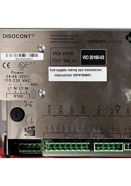 Process Dısocont Vea 20100 Cobtrol Idıiator System Vıo 20160-03