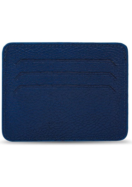 Erkek Hakiki (Gerçek) Deri Kartlık Floater Desen Saks Mavi 114506