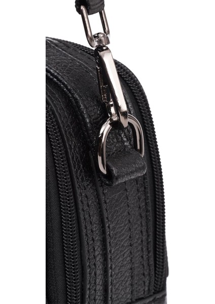 Erkek Hakiki (Gerçek) Deri Portföy Çanta Floater Desen Siyah 116501 fırsatları