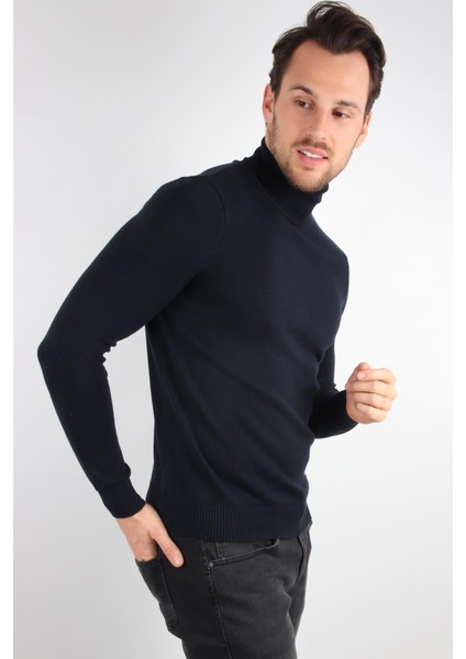 Balıkçı Yaka Regular Fit Casual Kazak Yeni Sezon