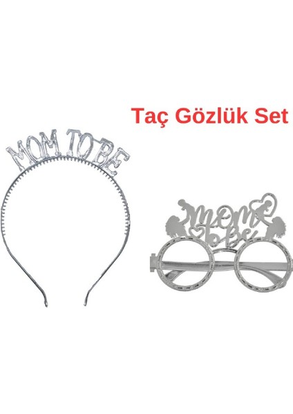 Happy Birthday Tac Gözlük Seti Mom To Be Parti Aksesuar Taç Gözlük