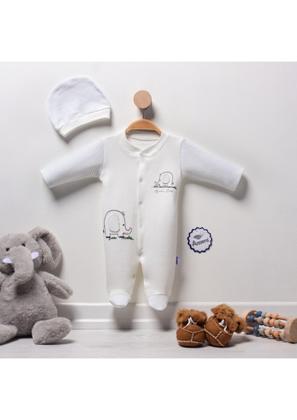 Sevimli Fil Erkek Bebek Tulumu
