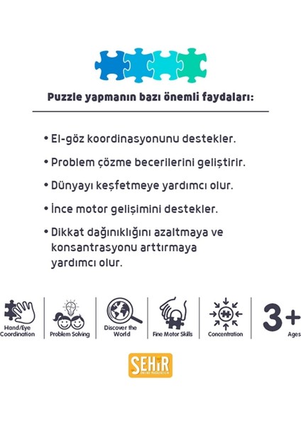 Ser-A Lisanslı 200 Parça 33X48CM Çocuk Puzzle Yapboz Serisi fiyatları