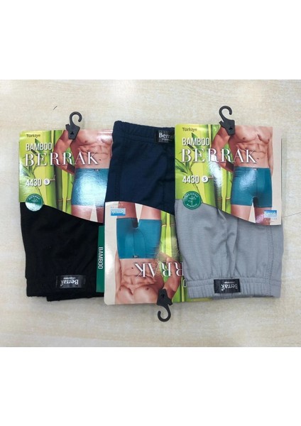 BERRAK4430, 5'li Paket Erkek Bambu Boxer Short BRK4430-5