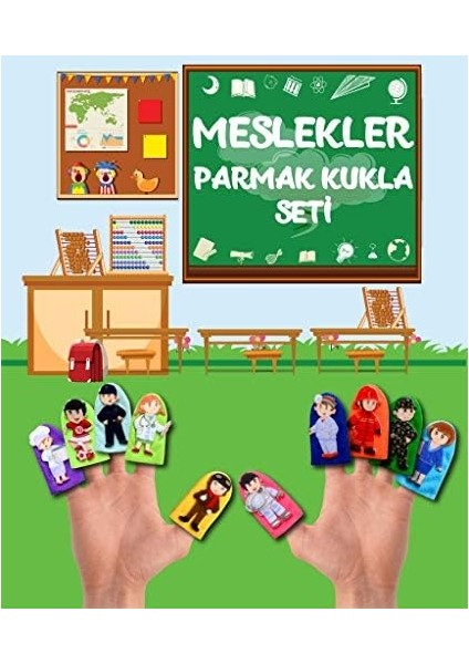 Meslek 10 Parça Parmak Kukla , Eğitici Oyuncak T76-1